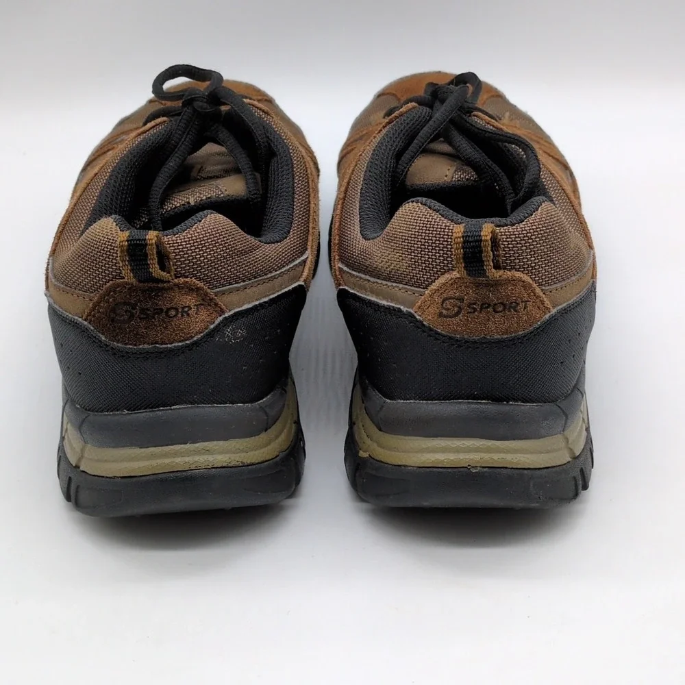 SSport Sneakers Mens Brown 12 Leather Trail Hiking Shoes Comfort Sturdy F184-6‎